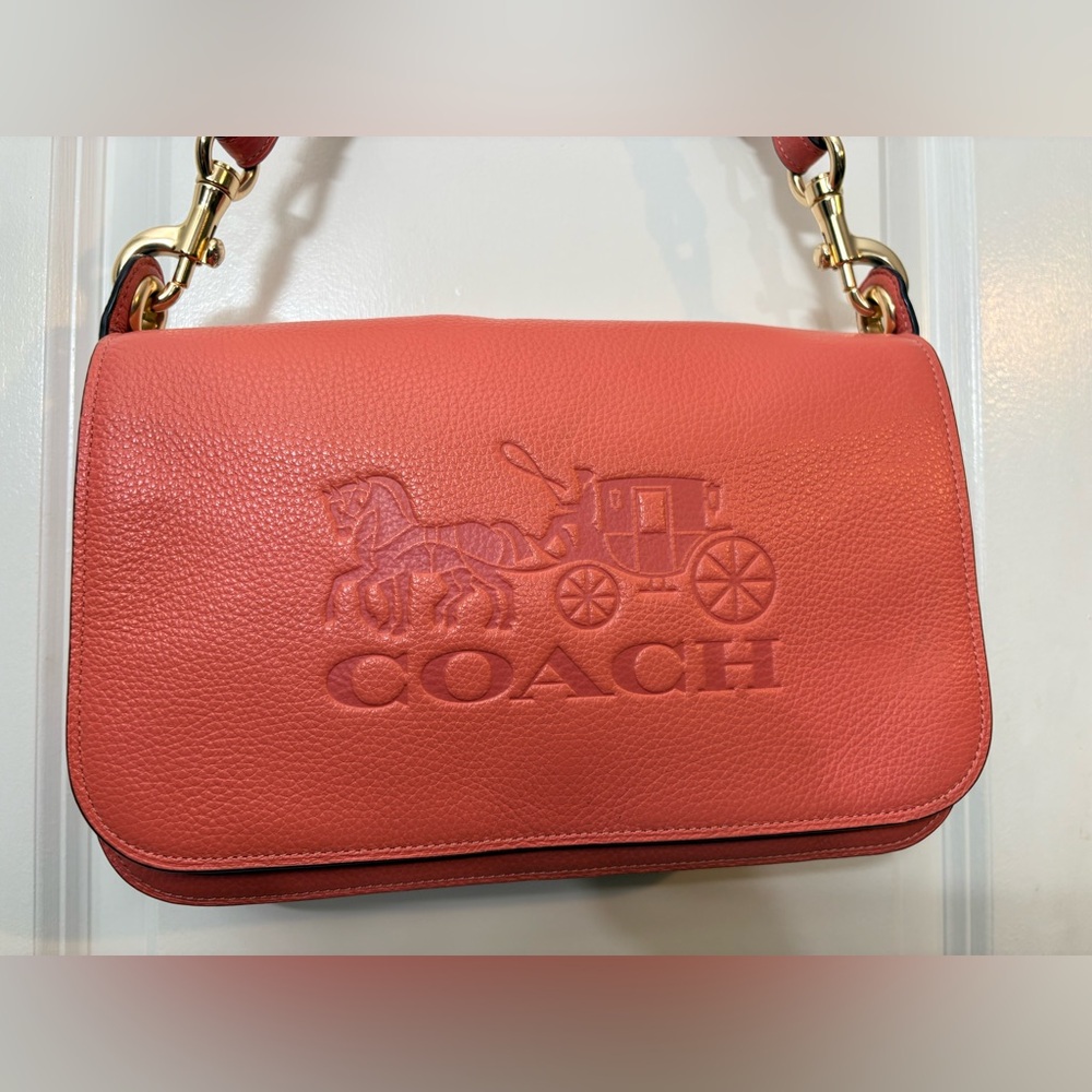NEAR MINT Coach Jes Messenger in Rare HIBISCUS Pink | Large Crossbody - Picture 3 of 16